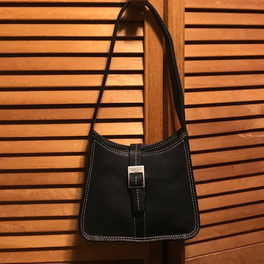 Kenneth Cole Reaction Black Leather Mini Bag